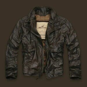 Hollister Palm Canyon Leather Jacket, Size Medium - image 1